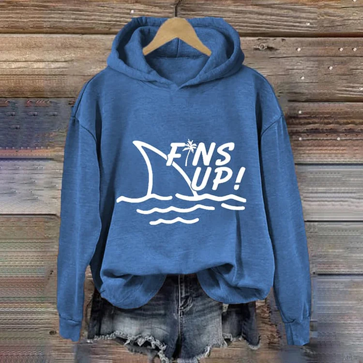 Rip Jimmy Fins Up! Print Hoodie