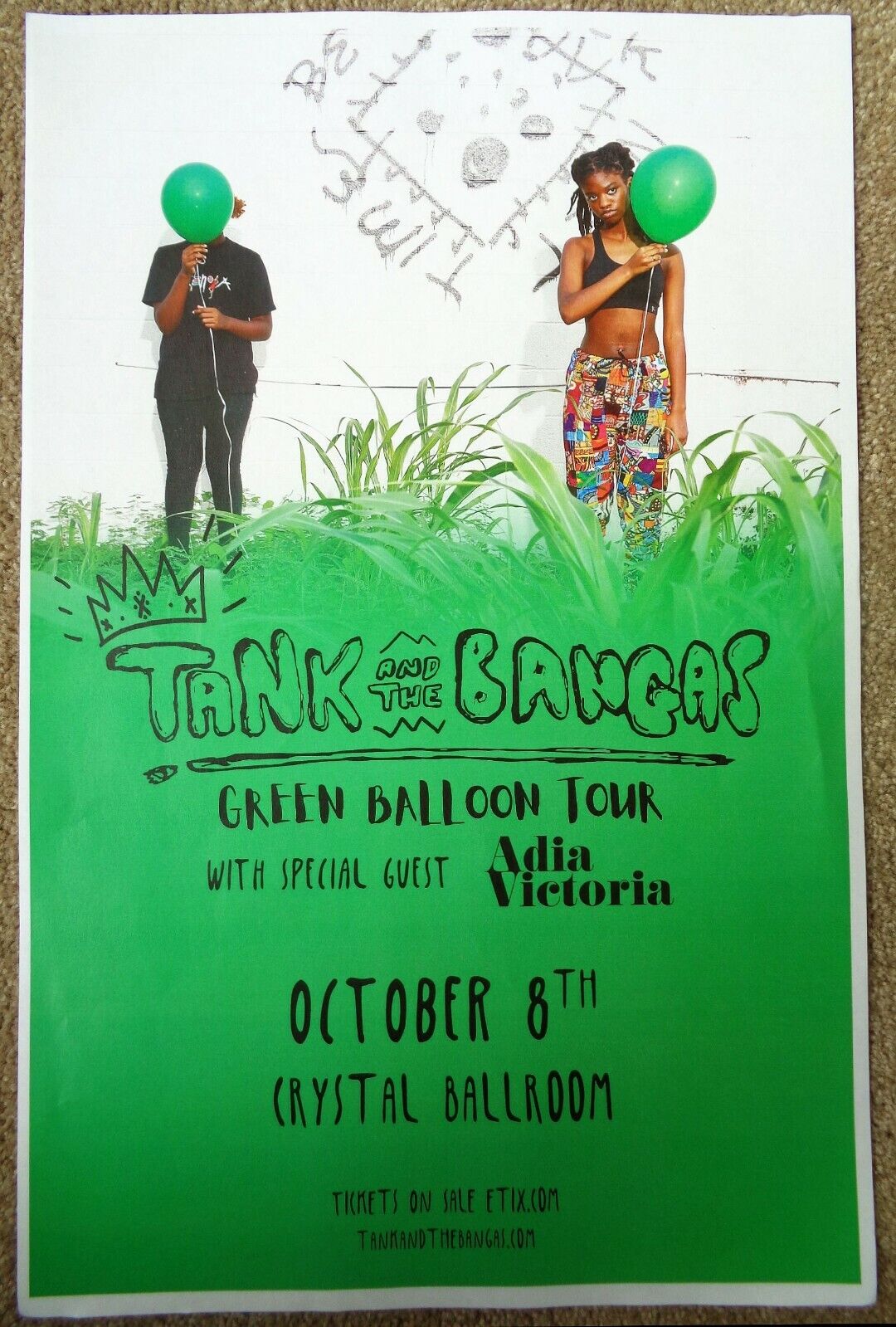 TANK AND THE BANGAS 2019 POSTER Gig Portland Oregon Concert Version 2 of 2