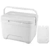 6L Insulated Portable Cooler with Handle Ice Bucket for Outdoor Picnic (White)