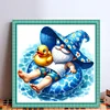 Swimming Gnome-18CT Stamped Cross Stitch 30*30cm/11.81*11.81in
