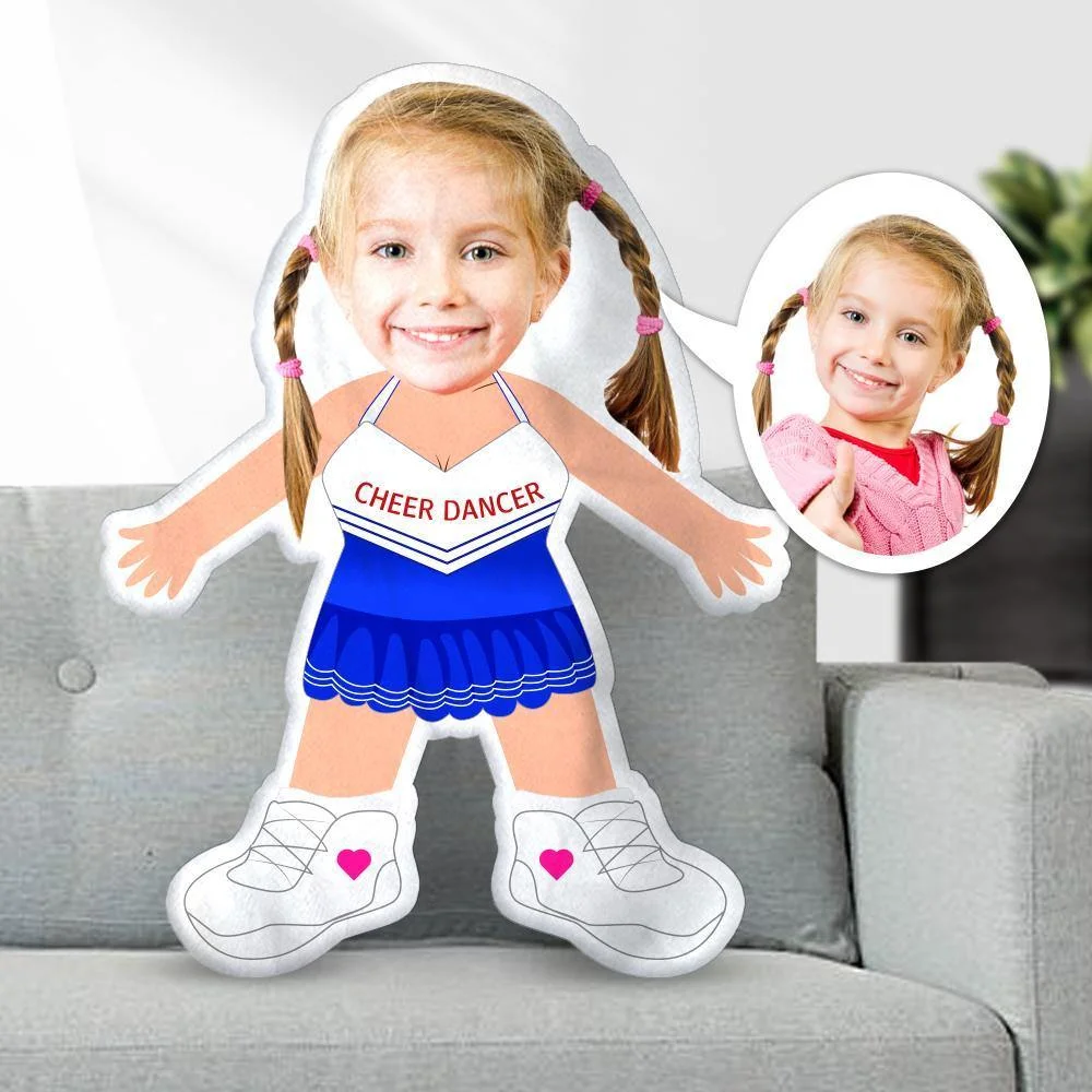 Custom Face Pillow, Cute Cheerleaders, Cheer Dancer, Personalised Cushion Face, Funny Face Pillows Dolls and Toys