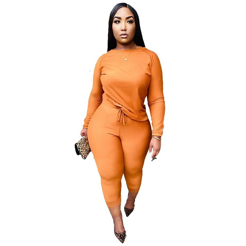 Yvlvol spring autumn two piece set women outfits tracksuit fall clothes for female 2020 2 pieces sets t shirts pants Plus size