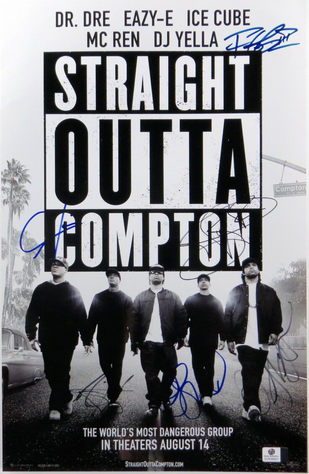 Straight Outta Compton Cast Signed 11X17 Photo Poster painting Gray/Jackson/Hawkins/+ GV838801