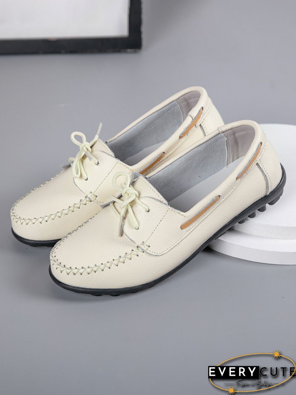 Retro Casual Simple Lace-up Flat Shoes