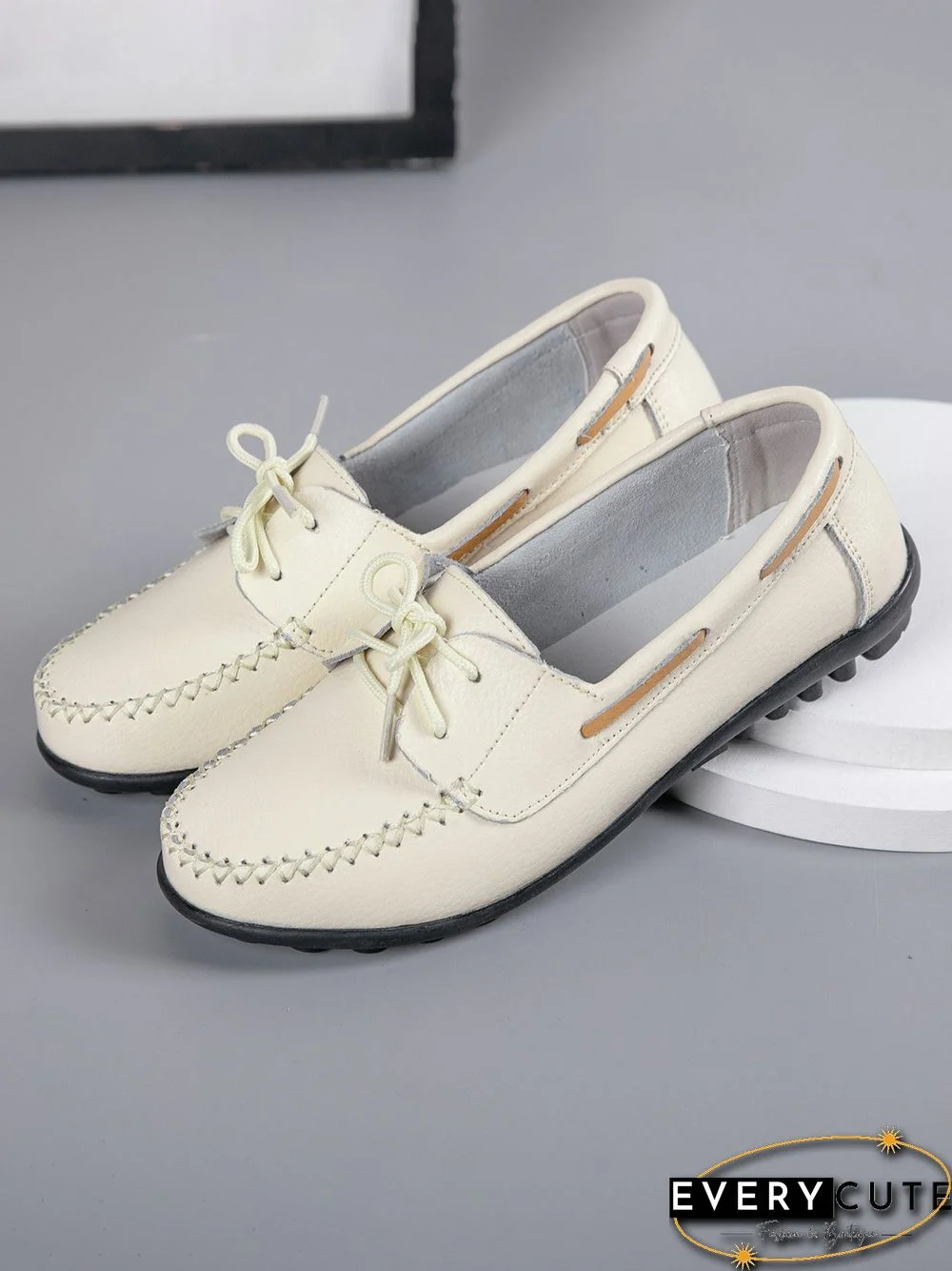 Retro Casual Simple Lace-up Flat Shoes