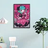 >SALE<5D DIY Full Round Drill Diamond Painting Green Haired Girl Kit Home Decor40x60cm