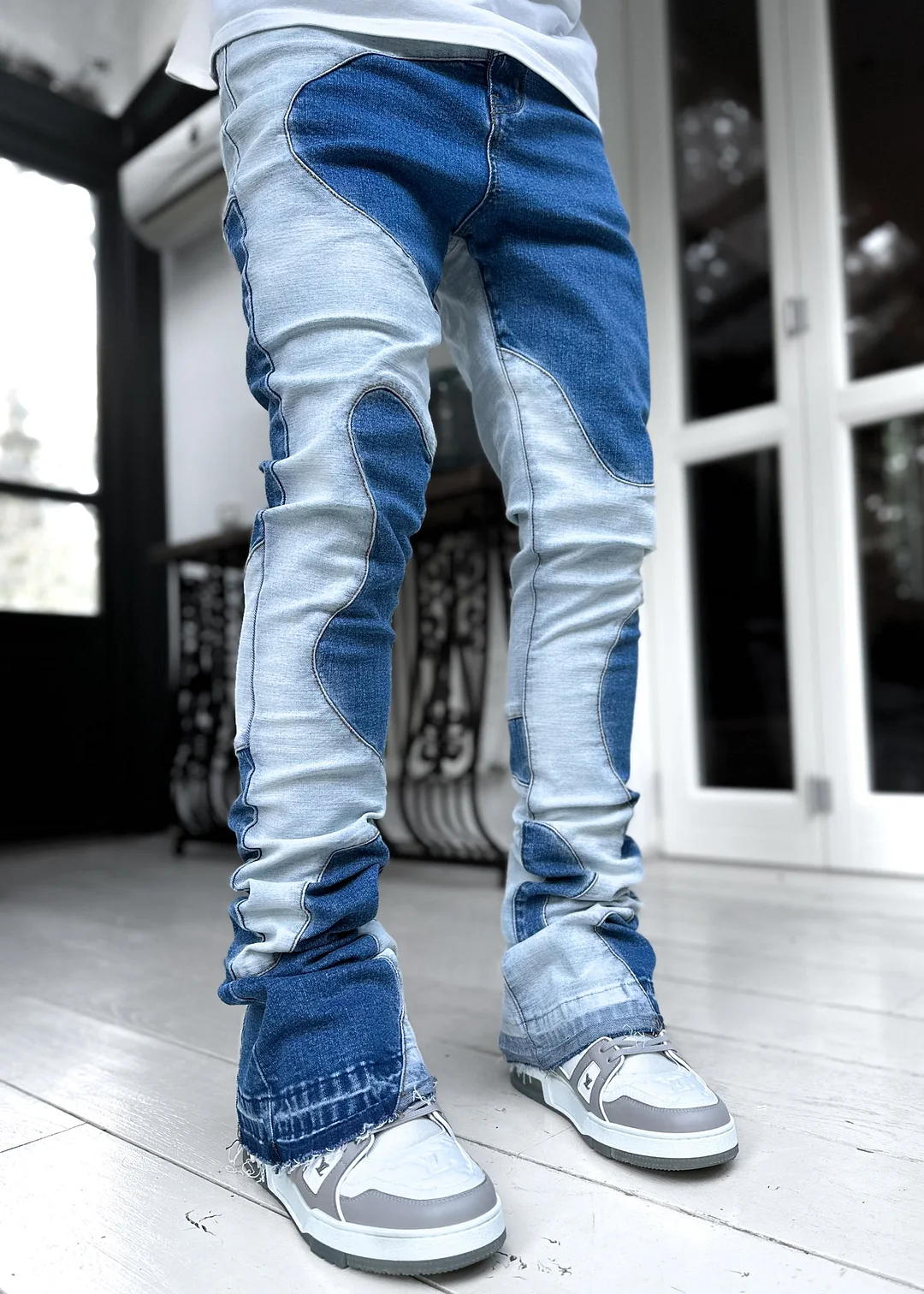 Vintage Blue Wavy Denim