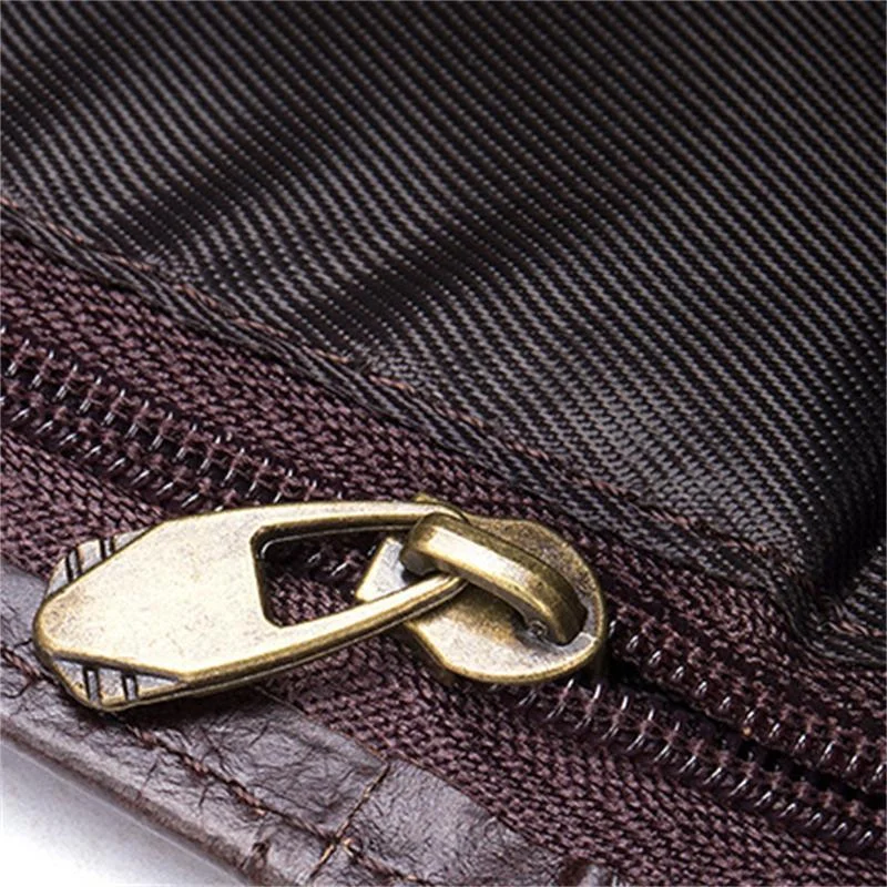 Men's Leather Folding Design Retro RFID Blocking Wallet