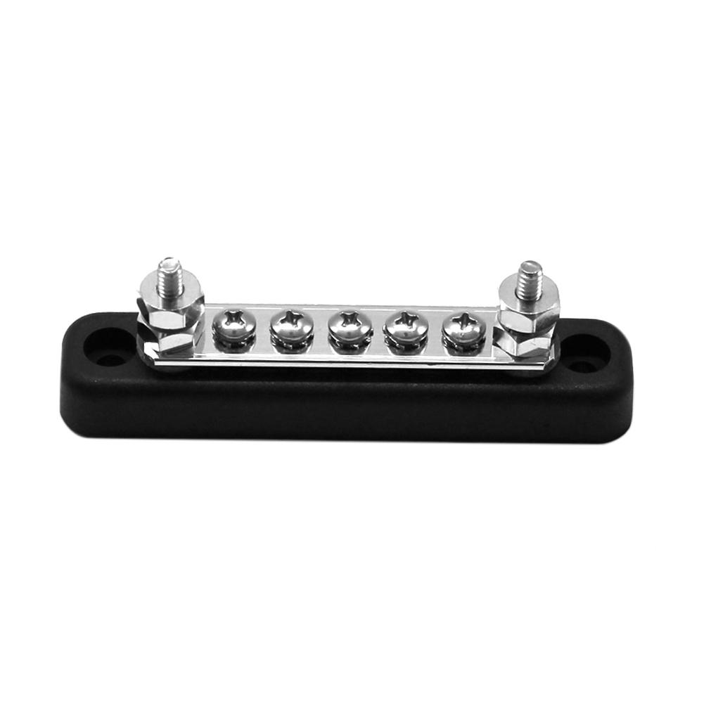 

100Amp 7-Point Bus Bar Power Distribution Block with 5 Screws + 2 Studs, 501 Original