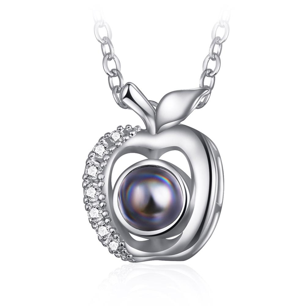 

100 Language I Love You Projection Pendant Necklace Women Memory Jewelry, 501 Original
