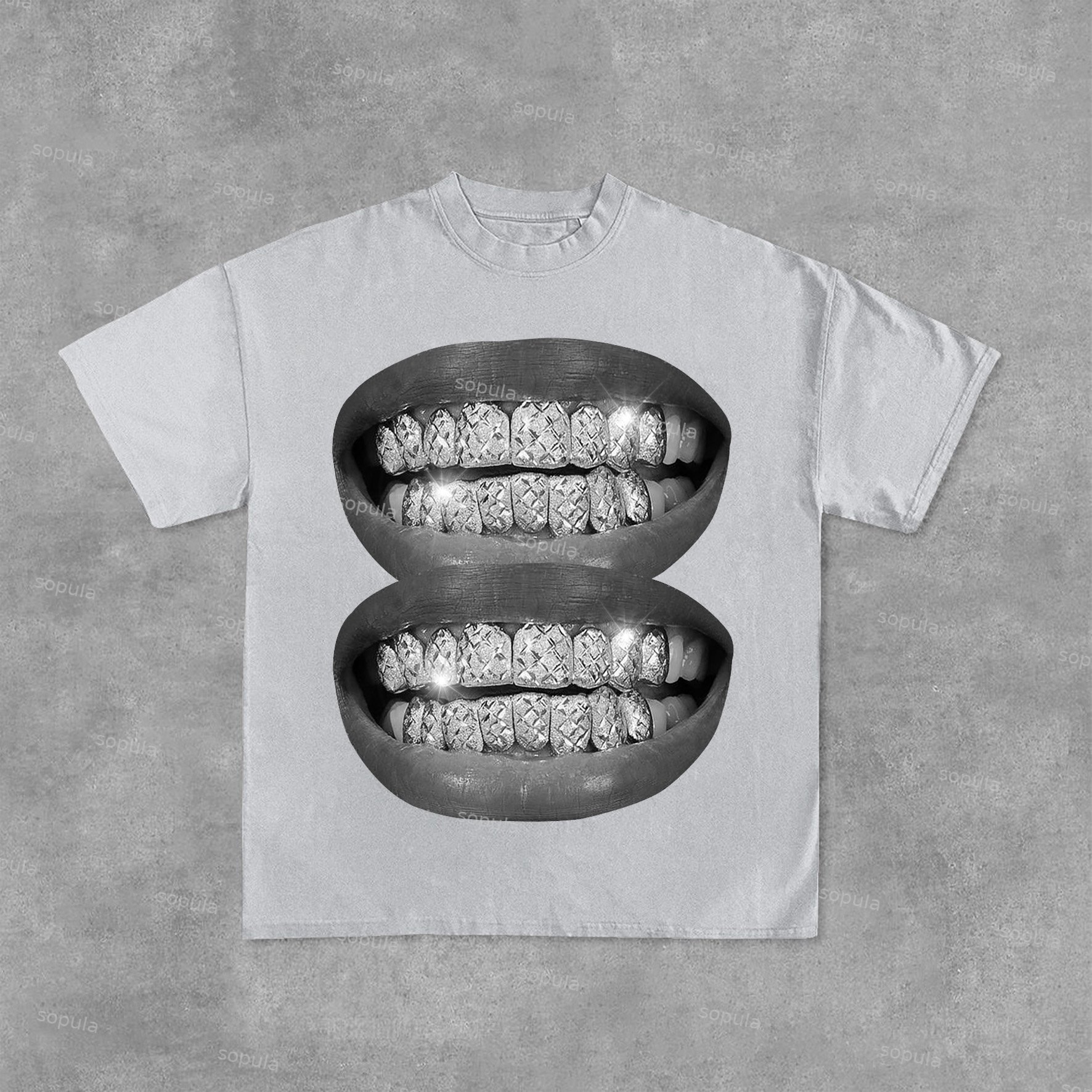 Unisex Lip Graphic Print Fashion Cotton T-Shirt - SOPULA