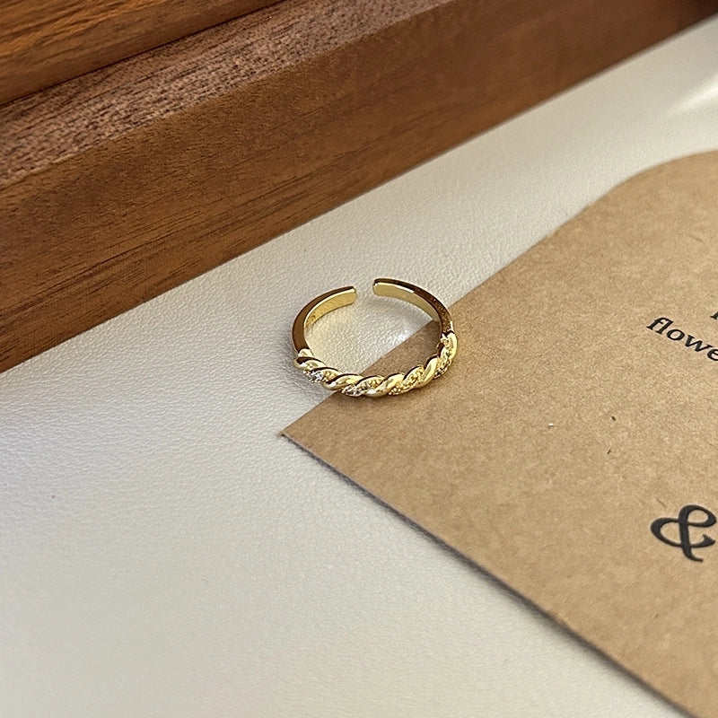 Minimalist Geometric Copper Plating Women’s Open Rings