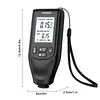 Paint Thickness Gauge Meter Fe/NFe Probe Coating Thickness Gauge with LCD Display for Cars Boat Metal Foil Furniture Accessories