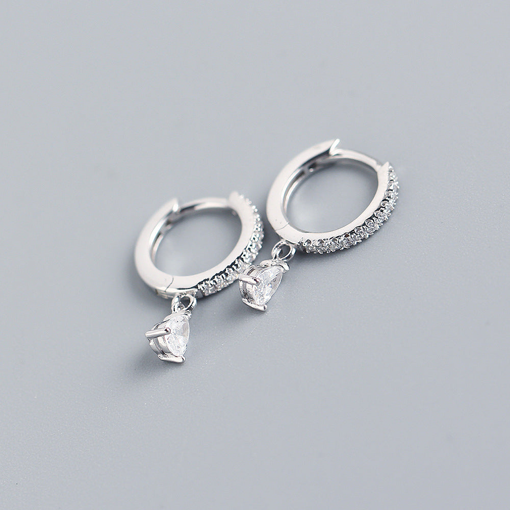 925 Sterling Silver Droplet Silver Earrings