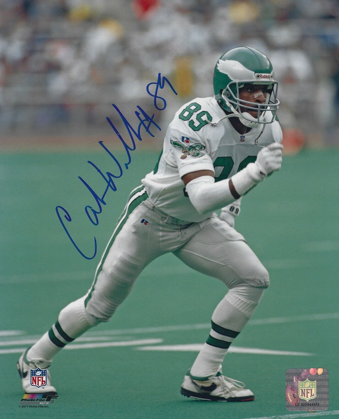 Autographed CALVIN WILLIAMS Philadelphia Eagles 8x10 Photo Poster painting w/COA