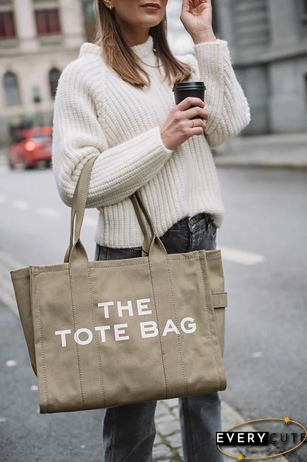 Canvas Crossbody Tote Bag