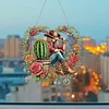 Diamond Painting Acrylic Western Cowboy DIY Diamond Painting Hanging Pendant for Adults
