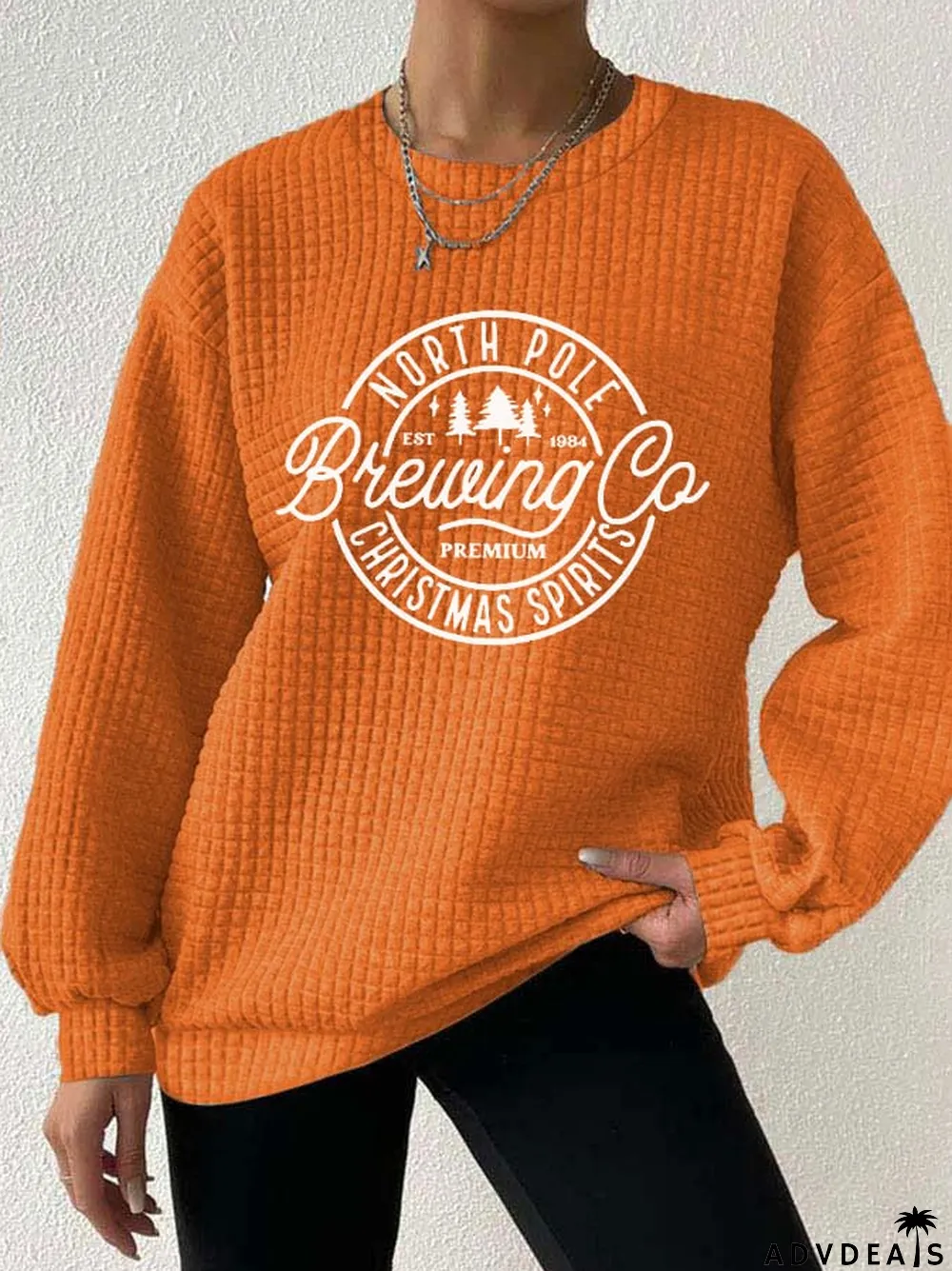 Women's North Pole Brewing Co Waffle Sweatshirt