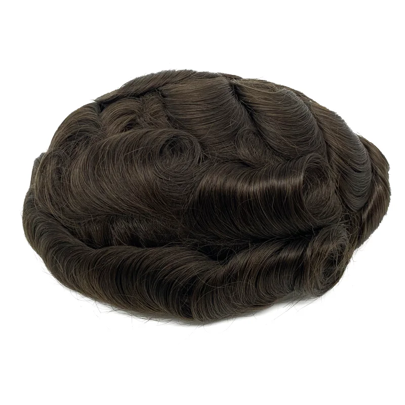 Jewtribute Hair®|Men Toupee Handmade WigTransparent Thin Skin Base 