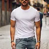 Men's Casual Basics Breathable Crew Neck Cotton Short Sleeve T-Shirt by Inlyline