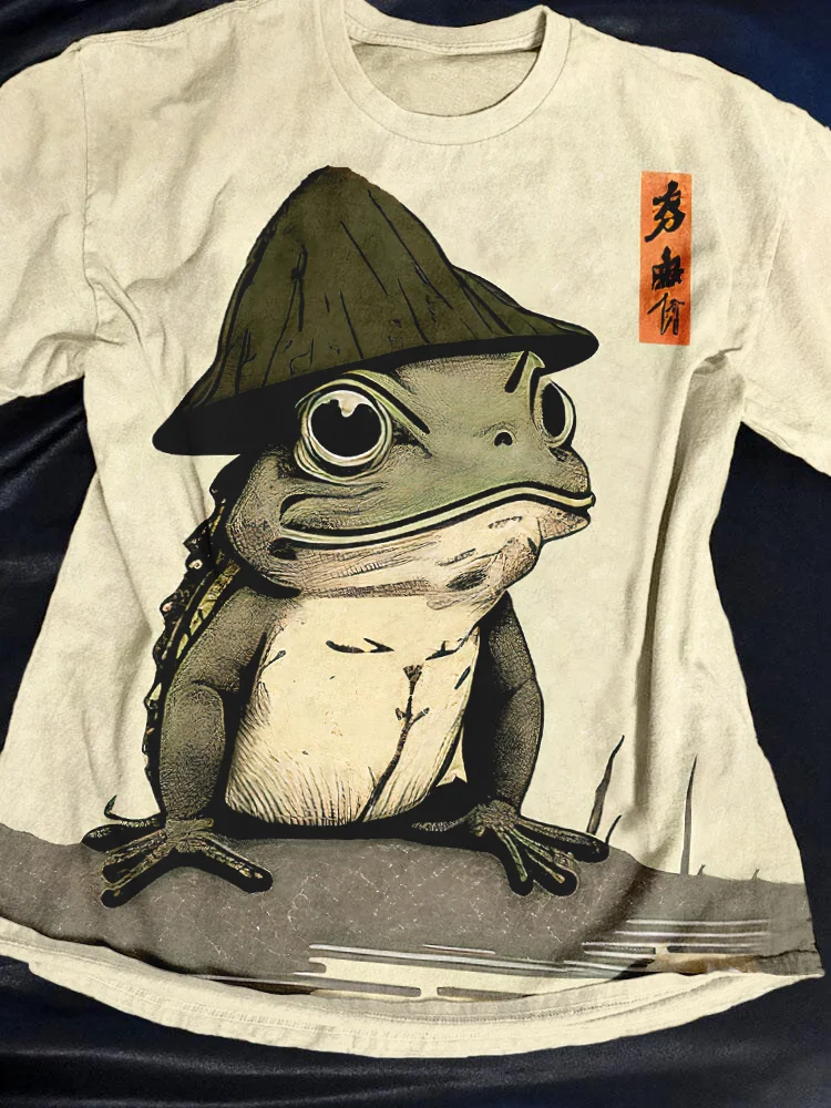 Men's Hat Frog Art Print Casual T-Shirt