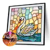 Kit d&rsquo;art diamant&eacute; partiel en forme de scigne en vitrail en vitrail sp&eacute;cial 5d DIY 30x30cm