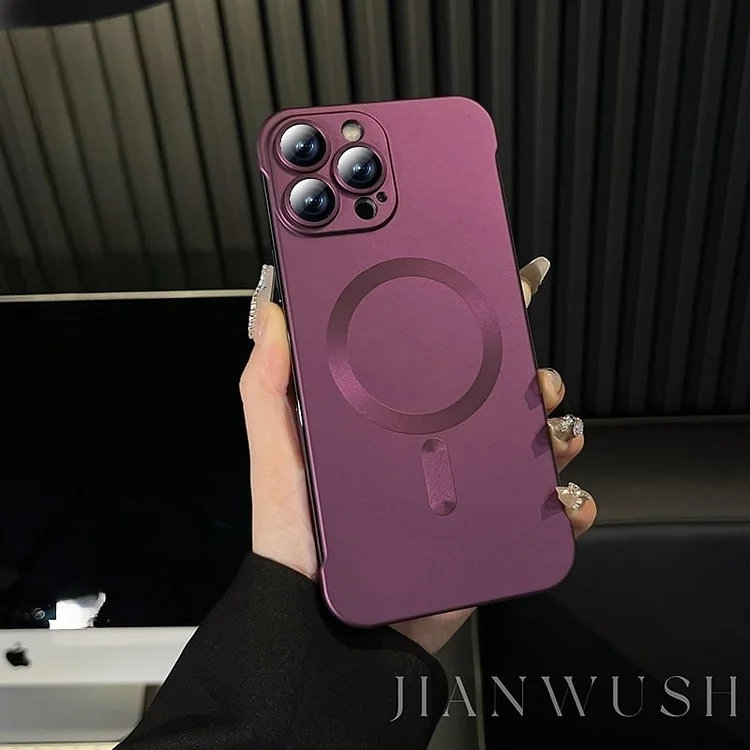 Frameless magnetic phone case