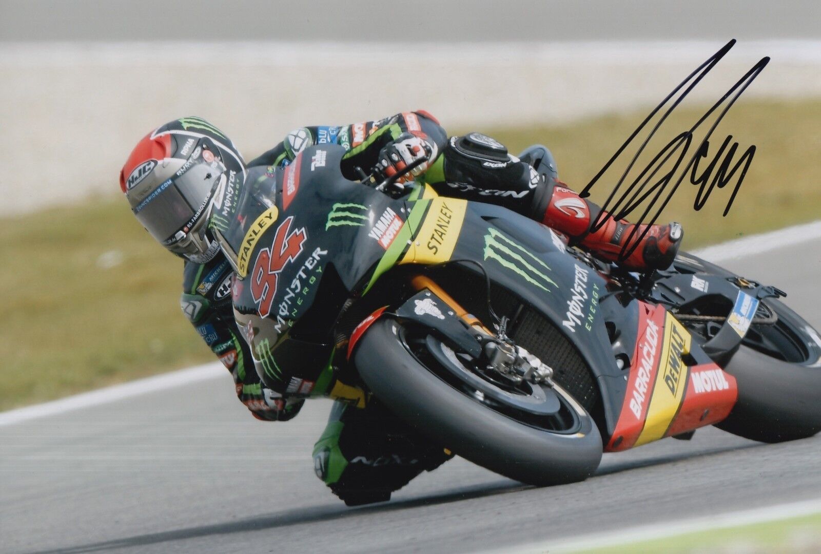 Jonas Folger Hand Signed Monster Yamaha Tech 3 12x8 Photo Poster painting 2017 MotoGP 1.