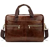 Men's Leather Briefcase Portable Lawyer Computer Bag