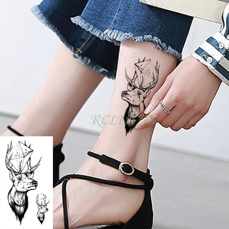 Waterproof Temporary Tattoo Stickers Cross Tribal Totem Fake Tatto Flash Tatoo Tatouage Neck Hand Back Foot for Girl Women Men