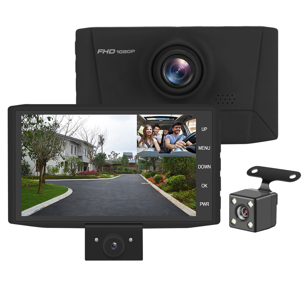 

505 Dual Lens Car DVR Camera HD 1080P Dashcam Recorder with Rearview Camera, 501 Original