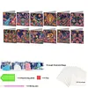12pcs  Zodiac Signs Diamond Art Greeting Cards DIY 12 Pack with Envelopes
