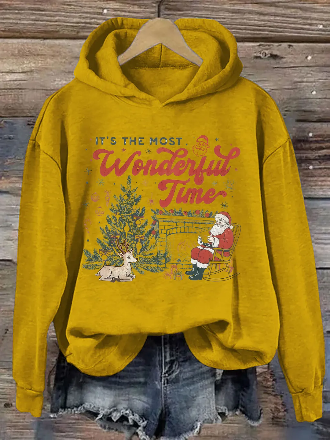 Retro Santa Christmas Hoodie