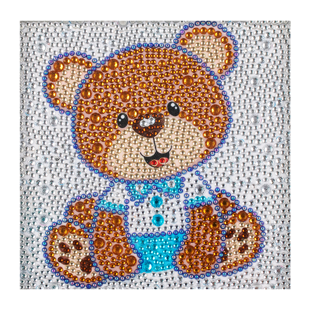 

Cartoon Bear - Crystal Round Drill Diamond Painting - 18*18CM, 501 Original