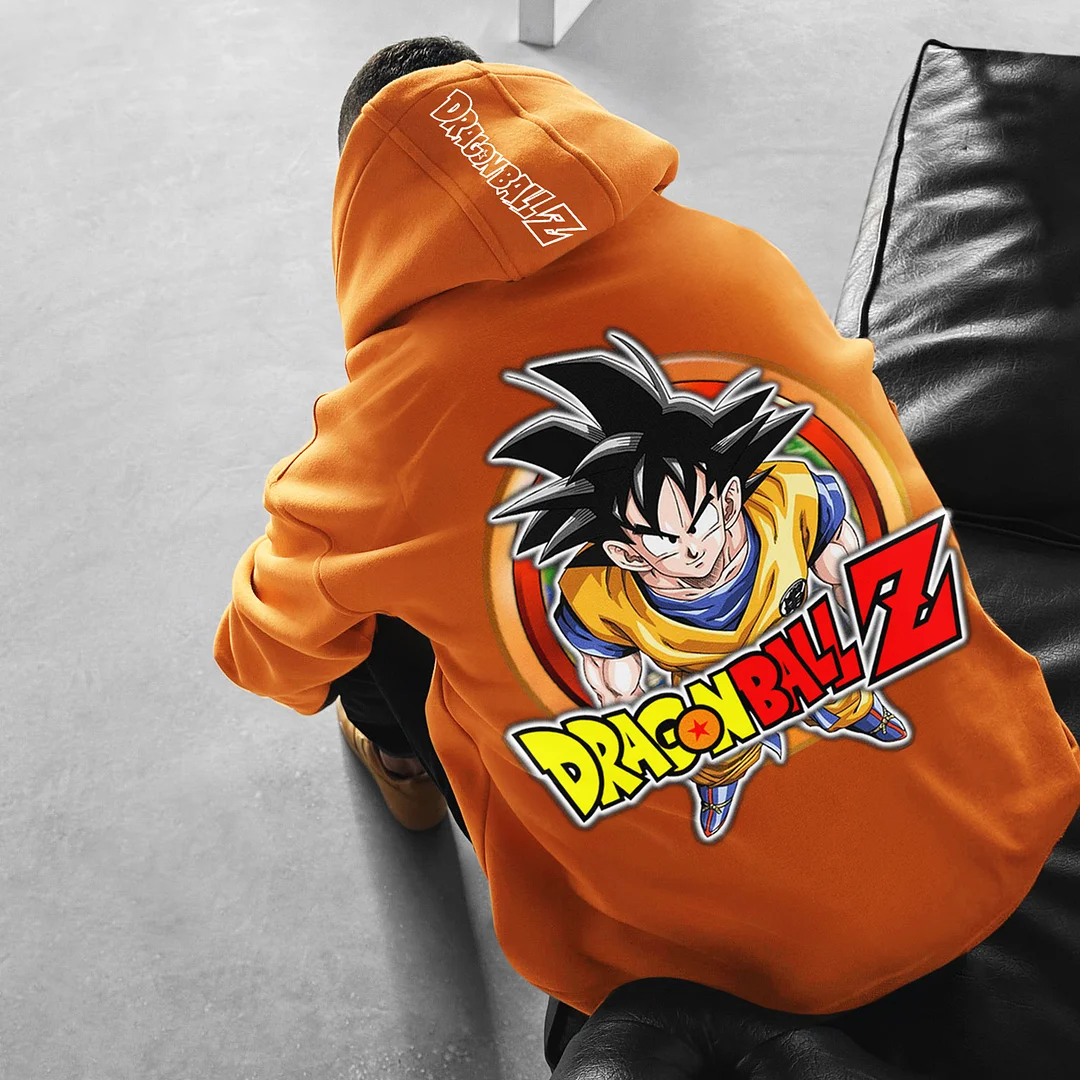 OversizeAnime Print Hoodie