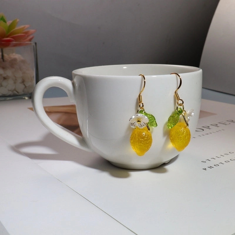 Popular Flower Earrings Chinese Advanced Color Creative Ear Hook Fresh Sweet Vitality Plant Pendant Jewelry