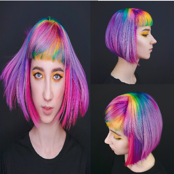 US Mall Lifes® | (✨NEW)MIXED PURPLE COLORFUL COLORSHAIR WIG 100% High-Density HAIR US Mall Lifes