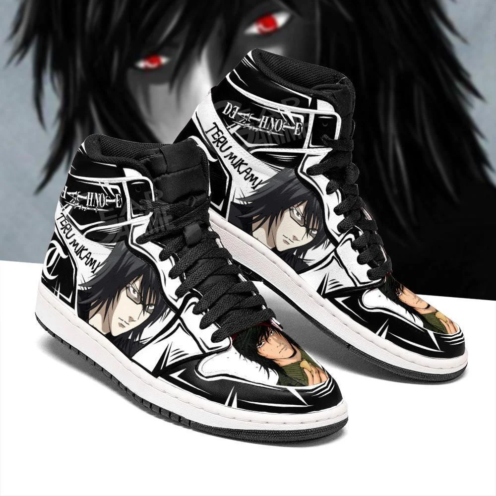 Kingofallstore - Anime Shoes Light Teru Mikami JD1 Shoes Custom Death Note Anime Sneakers Fan Gift Idea