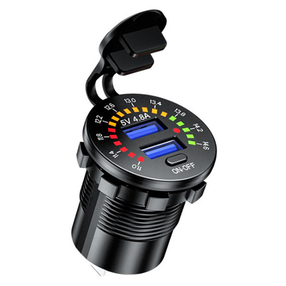 

YJ-DS4059 Car Motorcycle Dual USB Fast Charger Sockets with Voltage Meter, 501 Original