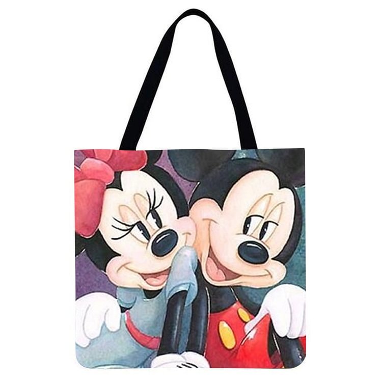 Two Mickey mice Printed Shoulder Shopping Bag Casual Large Tote Handbag