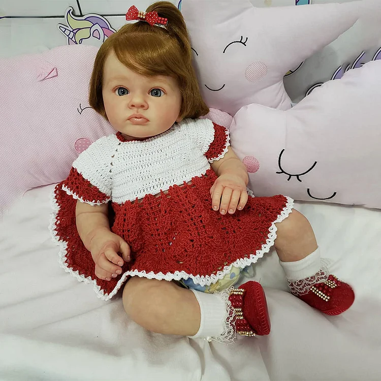  [New Baby Doll Tutti] 20" Real Lifelike Awake Reborn Baby Girl Doll Miyaki, Open Eyes Reborn Doll Baby with Heartbeat💖 & Sound🔊 - Reborndollsshop®-Reborndollsshop®