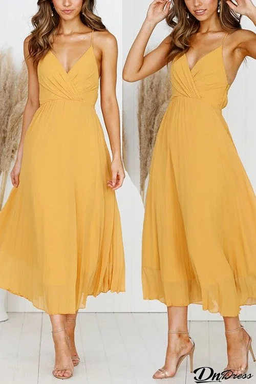 Spaghetti Strap Midi Dress