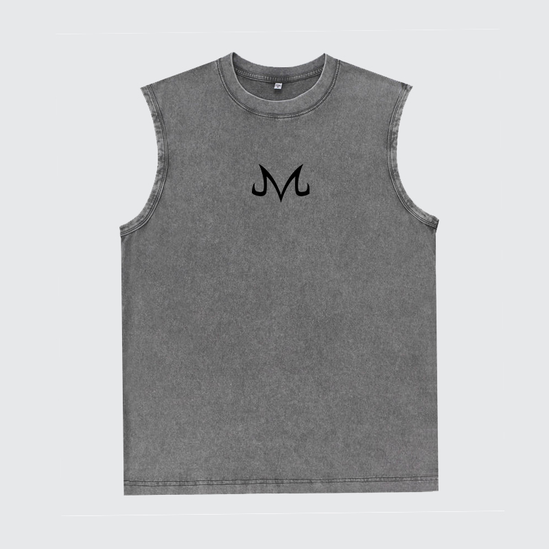 Casual Batik Washed Dragon Ball Animation BUU Printed Fitness Tank Top
