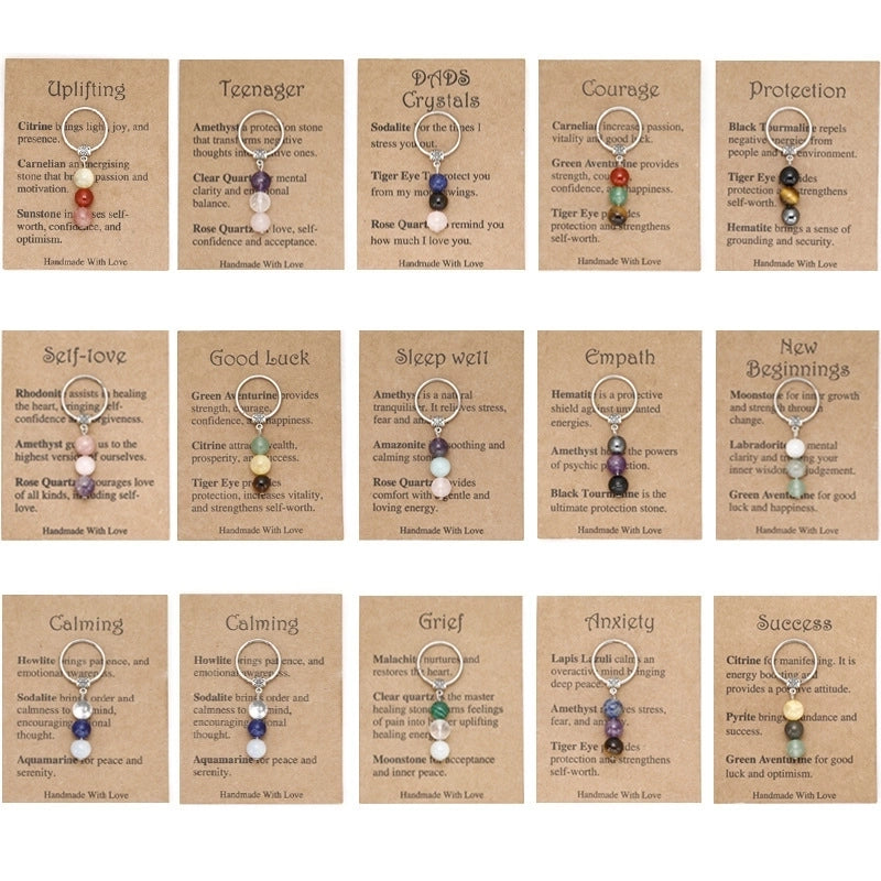 Minimalist Color Block Beaded Beaded Keychain