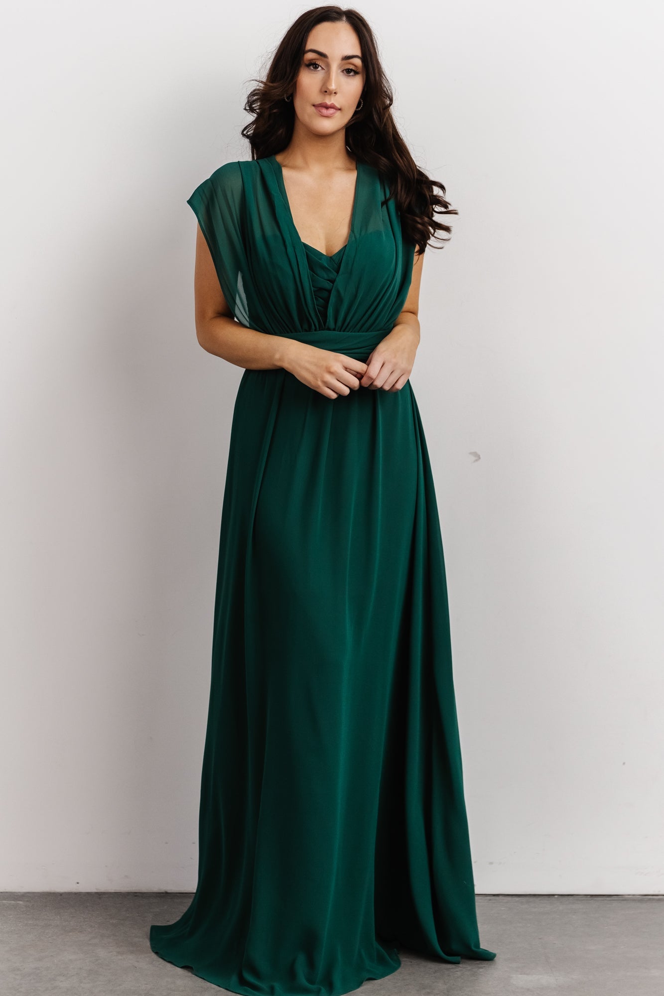 Ruth Strapless Convertible Gown | Dark Green