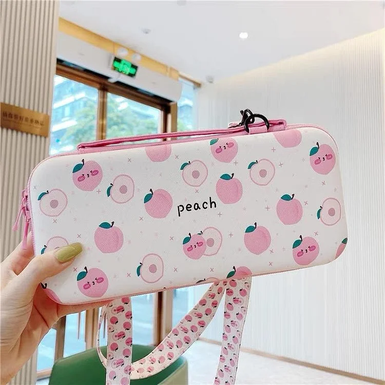 Cute Pastel Pink Peach Switch Protector Bag SP16109