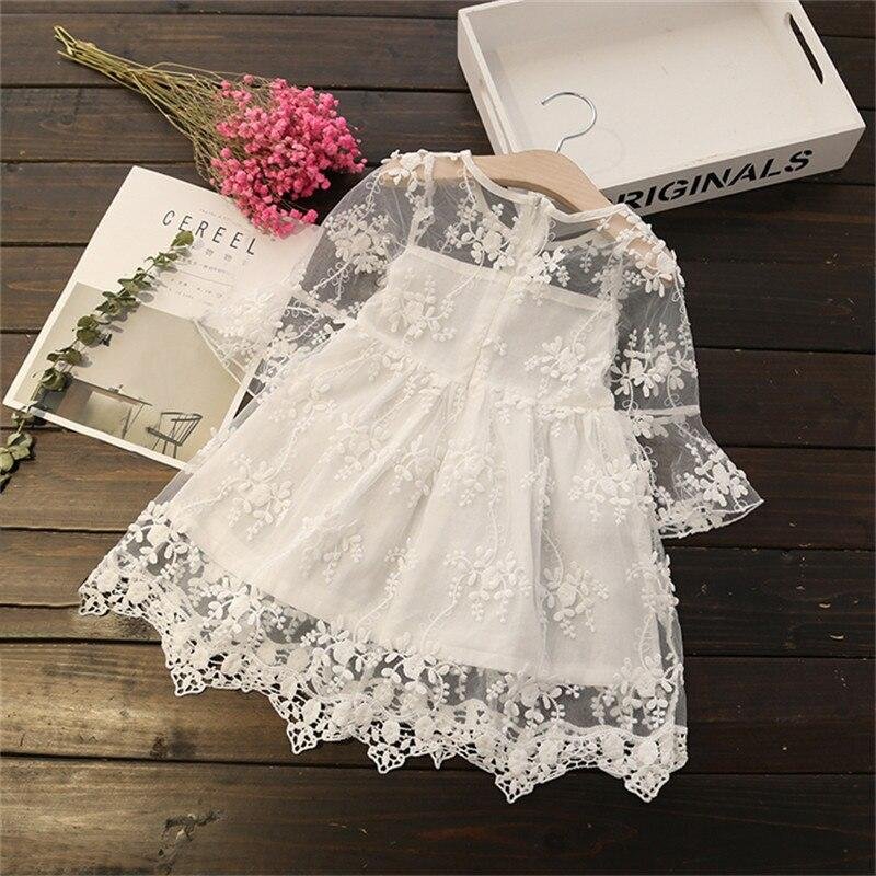 Little Girl Clothes Kids Dresses For Girls Lace Flower Dress Baby Girl Party Wedding Children Girl Princess Dress 3 5 6 8 Years