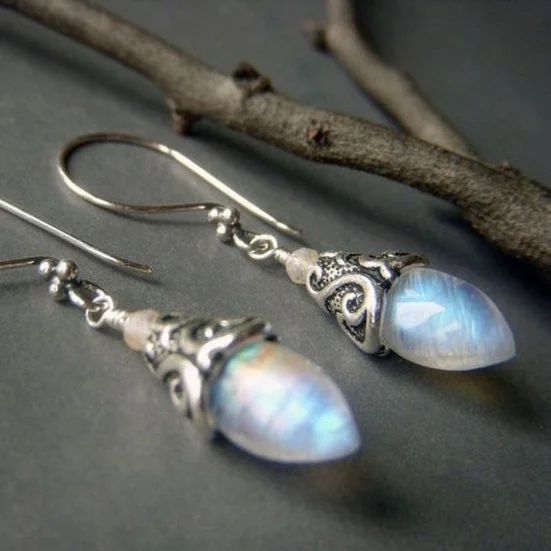 Colorful Sapphire Moonlight Earrings