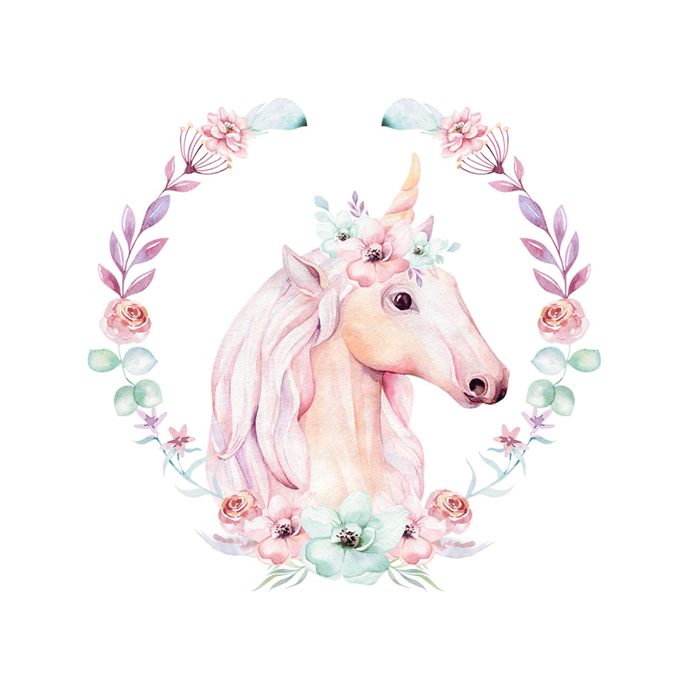 

30*30CM-Round Drill Diamond Painting-Horse Flower, 501 Original
