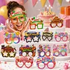 4pcs DIY Diamond Painting Birthday Glasses for Kids and Adults, Funny Crystal Rhinestone Art Eyewear Decoration for Birthday Party Favors, Photo Booth Props, No Lenses